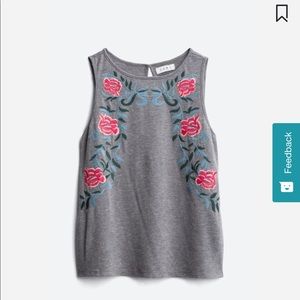 THML Lole Embroidered Knit Top